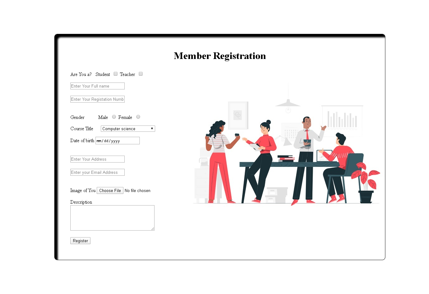 Registration Form Design Using HTML & CSS - MAZ TECH